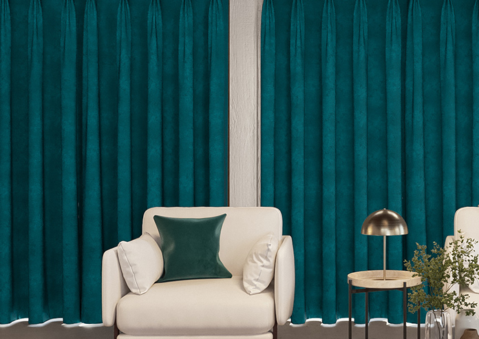 Florence Faux Suede, Ink Blue - Made to Measure Curtains - Image 7